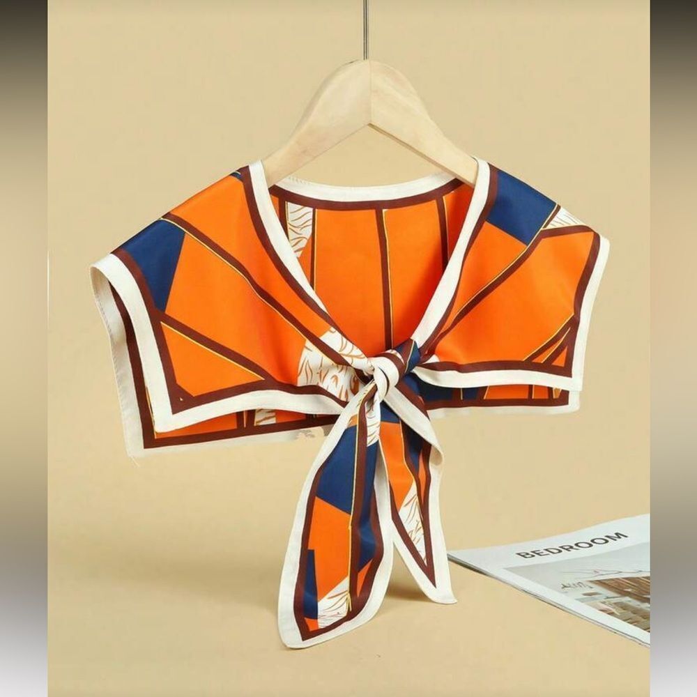 Boho tie front collar S124